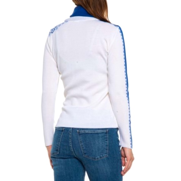 Dale of Norway Merino sweater MountAire white blue Geilo navy purple turquoise - Picture 9 of 16